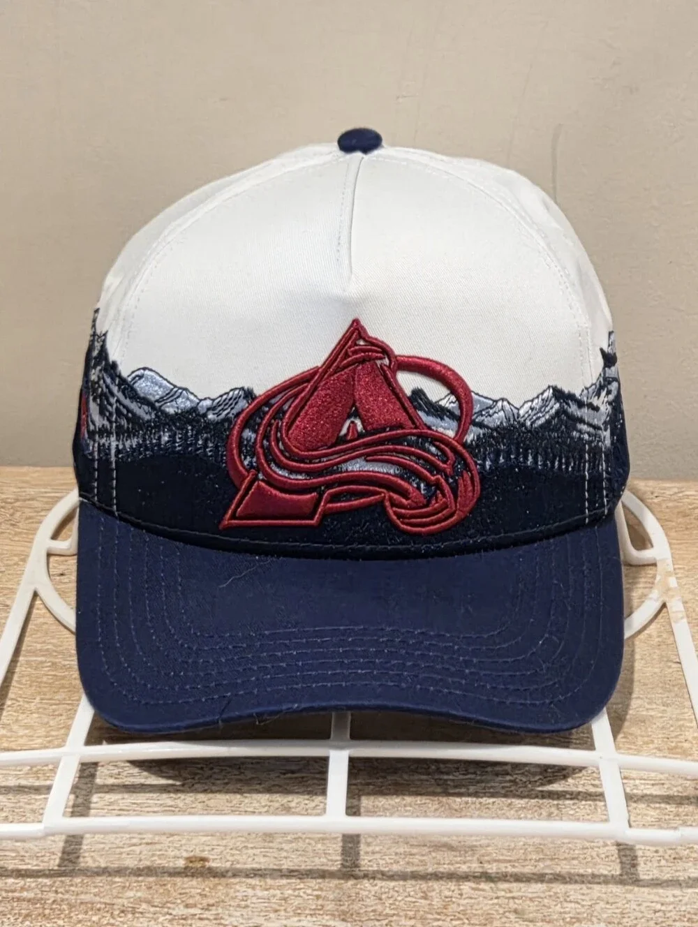 Woodn Grail Colorado Avalanche Heavyweight Snapback Hat  Wrap-around Mountains